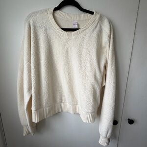 Auden Cozy Cream Pullover Sweater XXL | Soft Fleece Lounge Top